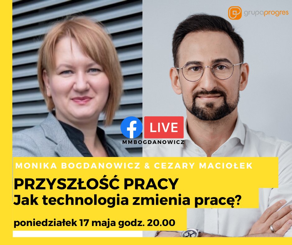 Monika Bogdanowicz (@cultarts) on Twitter photo Co robić dzisiaj aby mieć jutro pracę? Jak technologie ułatwiają i utrudniają nam te wyzwanie? Zapraszam na rozmowę #LIVE z przezem <a href="/GrupaProgres/">Grupa Progres</a> Co robić dzisiaj aby mieć jutro pracę? Jak technologie ułatwiają i utrudniają nam te wyzwanie? Zapraszam na rozmowę #LIVE z przezem <a href="/GrupaProgres/">Grupa Progres</a>