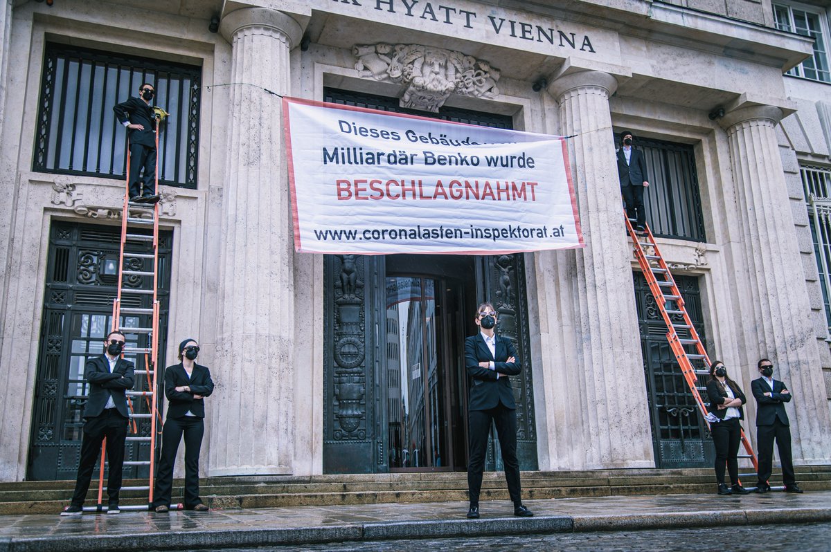 Luxus-Hotel von René #Benko beschlagnahmt!

Das österreichische #Inspektorat für Corona-Lasten hat heute Vormittag das Luxushotel Park Hyatt Vienna im 1. Wiener Bezirk beschlagnahmt!

Grund ist die ausstehende Begleichung des Corona-#Lastenausgleich

➡️coronalasten-inspektorat.at