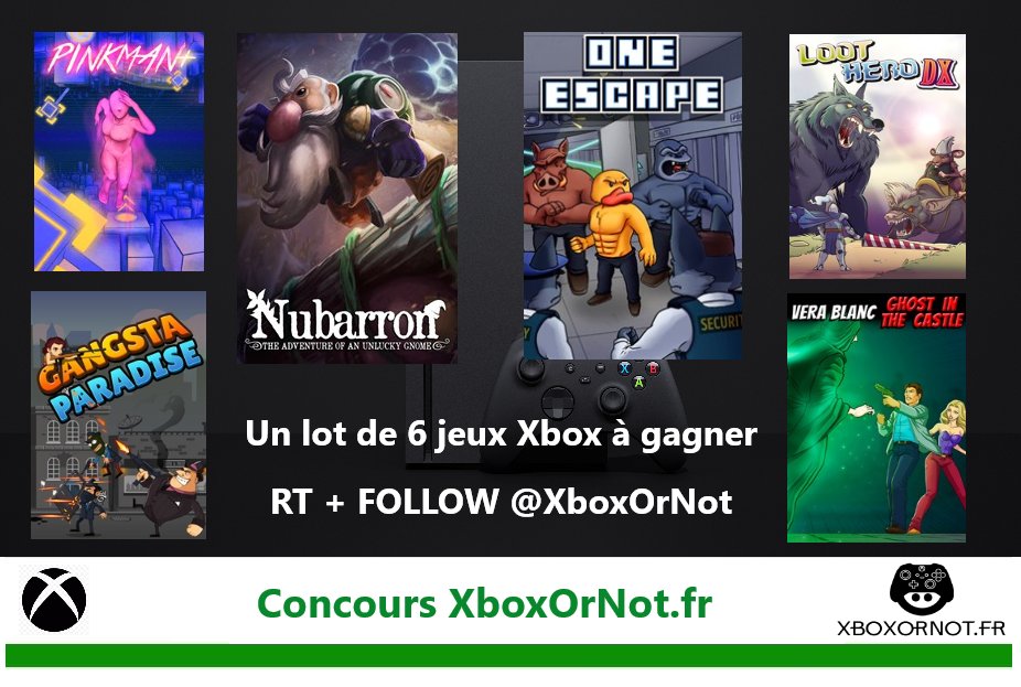 #Concours #Giveaway #XboxOne #XboxSeriesX|S

🎁A gagner : 1 super lot de 6 jeux #Xbox!

👉Pour participer : RT + Follow <a href="/XboxOrNot/">XboxOrNot 🎮</a>

🍀TAS le 24 mai

💚Bonne chance à tous et n'hésitez pas à partager avec toute la communauté <a href="/XboxFR/">Xbox FR</a>