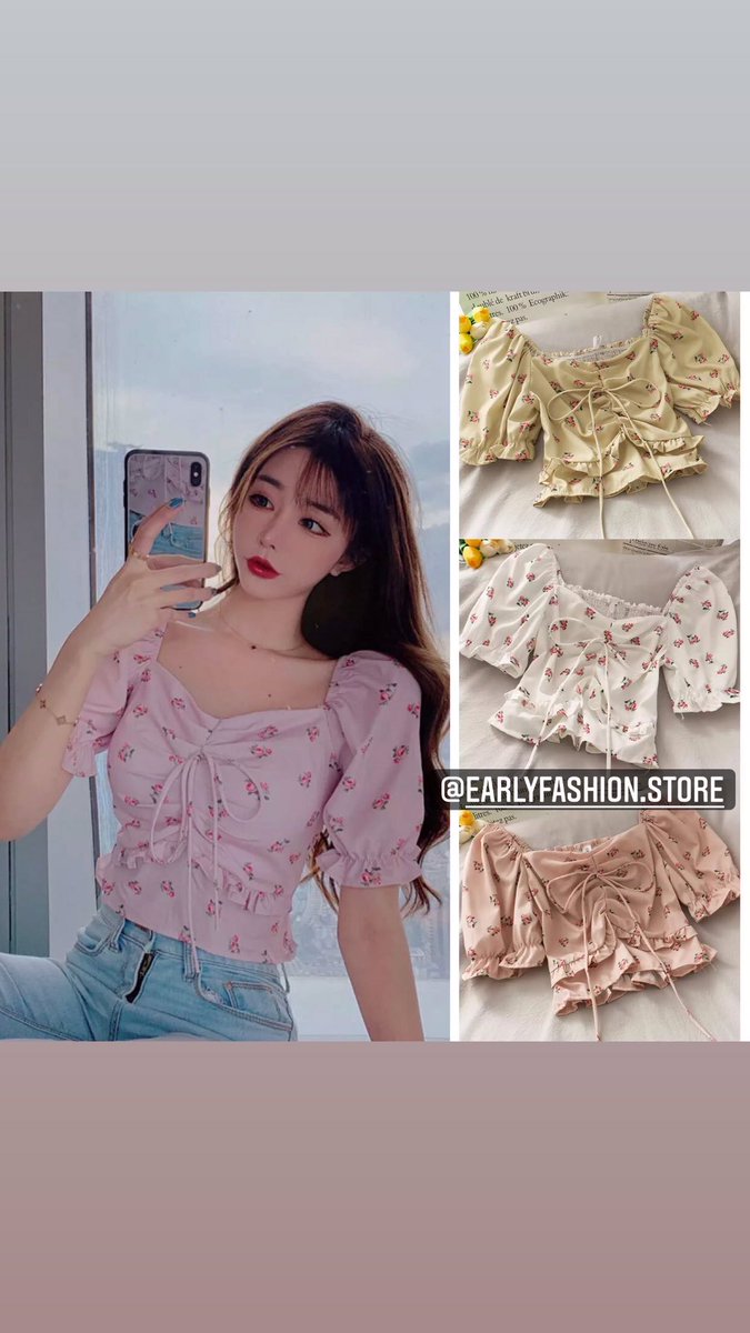 earlyfashionn's tweet image. women-floral-print-crop-tops-casual-short-puff-sleeve-ruched-front-lace-up-t-shirts.
DM FOR DETAIL...

 #mocknecktop #slogantee #ribknit #sideseam #  #chic #onlineshopinginpakistan #modrenwear  #fashionboot #fashionpakistan #pakistanisbest #womenlook #womefashion @earlyfashion