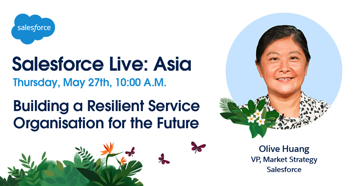 I'll be hosting a fireside chat with <a href="/AdamGeneave/">Adam Geneave</a> (Chief Customer Happiness Officer, AirAsia) at #SalesforceLive Asia on 27 May about Building a Resilient Service Organisation for the Future. Don't forget to register here: sfdc.co/lRiEv.