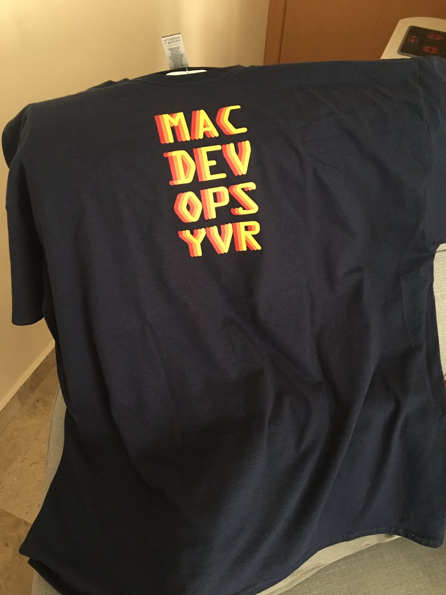 LcTrKiD's tweet image. Just arrived! My new t-shirt from #macdevopsyvr is already here!!!!