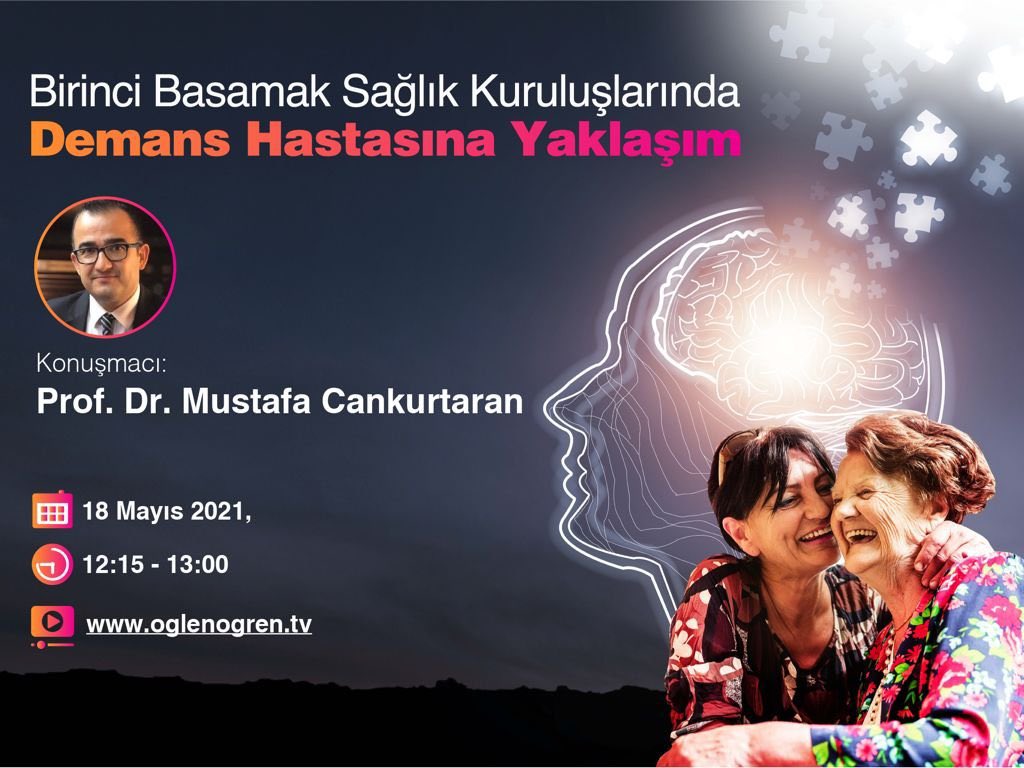 OglenOgrenTV's tweet photo. Değerli Sağlık Çalışanlarımız,

18 Mayıs 2021 Salı Günü Saat 12.15’de Prof. Dr. Mustafa Cankurtaran ile “Birinci Basamak Sağlık Kuruluşlarında Demans Hastasına Yaklaşım”başlıklı programımız Öğlen Öğren TV ekranlarından canlı yayınlanacaktır. İyi seyirler.
https://t.co/oeNdttWCj5 https://t.co/z3YZaQ5t7R