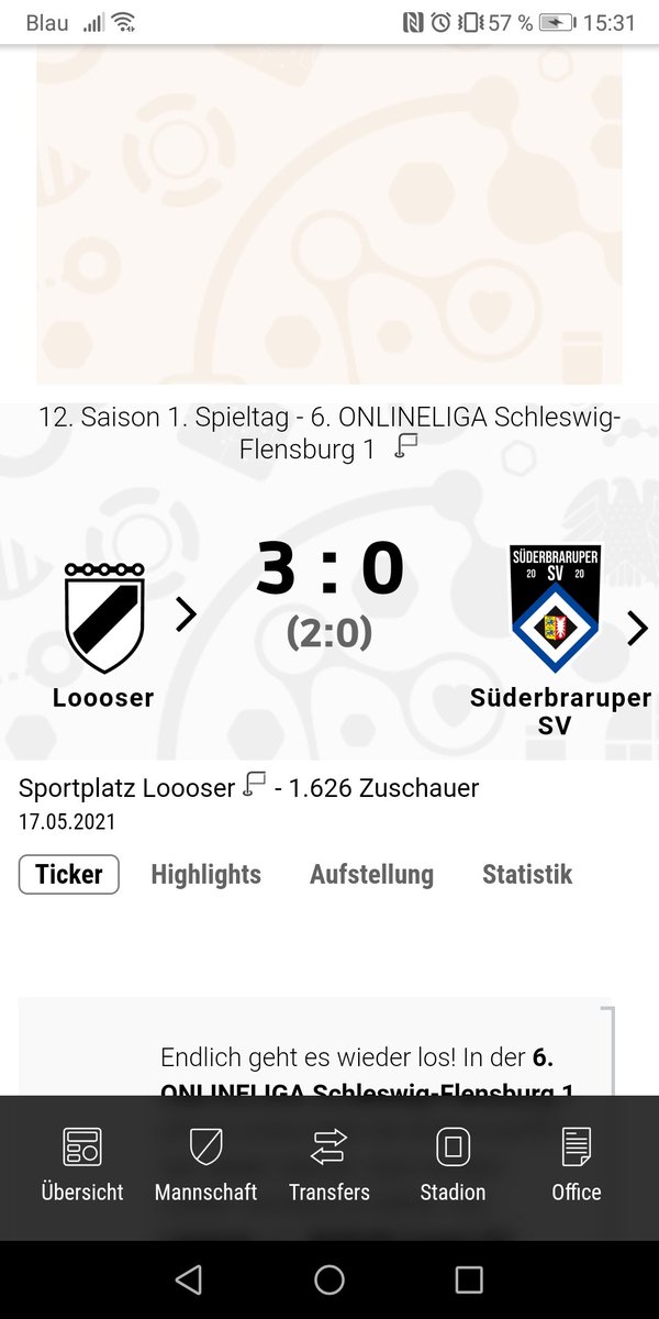 Die Mannschaft war wohl noch in der Sommerpause, oder hatten die Büx gestrichen voll. So kann man auftreten, muss man aber nicht. Im nächsten Spiel muss eine andere Leistung kommen. Zum Glück war das der erste Spieltag.