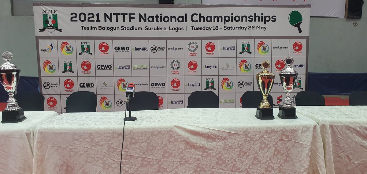 solaiyeps's tweet photo. All set for the Press Conference heralding the 2021 NTTF National Championships. All of us at @thelssc are proud to work with Enitan Oshodi,VP ITTF Africa, Nigeria Table Tennis Federation&amp; other stakeholders to deliver another edition of Nigeria's premier tennis event in Lagos. https://t.co/Rg0jtHiK3O