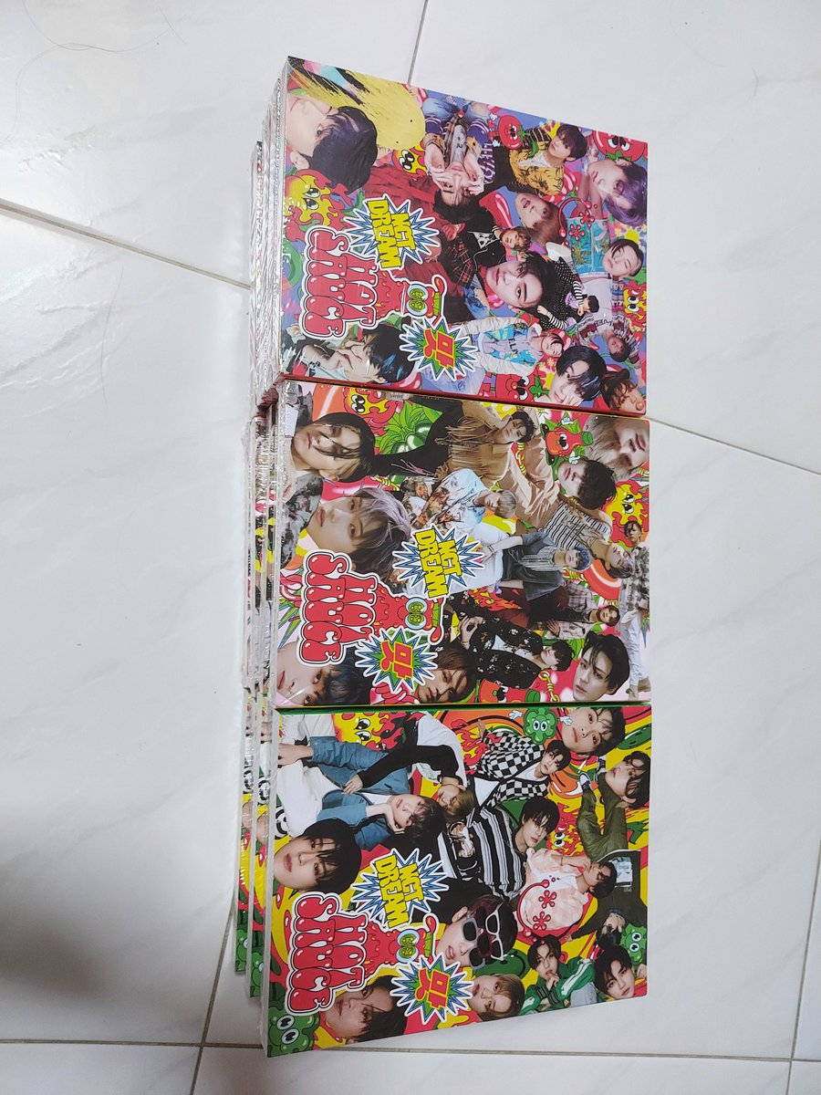 Jillumisloth's tweet photo. NCT Dream Hot Sauce albums have arrived! 2nd payment should be sent out by tonight after I'm done with internal sorting!

#JILLUMISLOTHGOs https://t.co/3uNGL3eFA5
