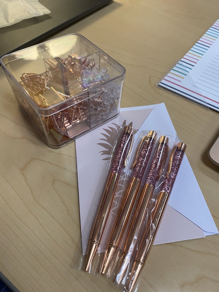 msemily_teach's tweet photo. My secret squire has spoiled me with caffeine, Pens gear and pink school supplies... she rocks! @ashwillis33 https://t.co/tvr4unBgMr