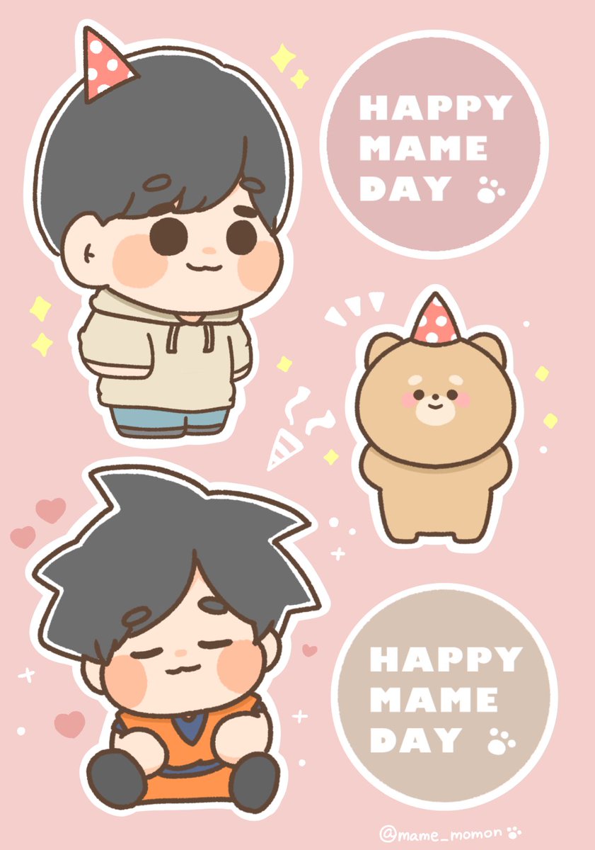 豆ちゃんの誕生日をお祝いする、ピック(1.2枚目)とカード(3.4枚目)を描きました!🐶🐾

沢山描いたので、好きなのを組み合わせてお使い下さい🥰✨

お家でも楽しくお祝いしましょう🎂

#豆原一成 