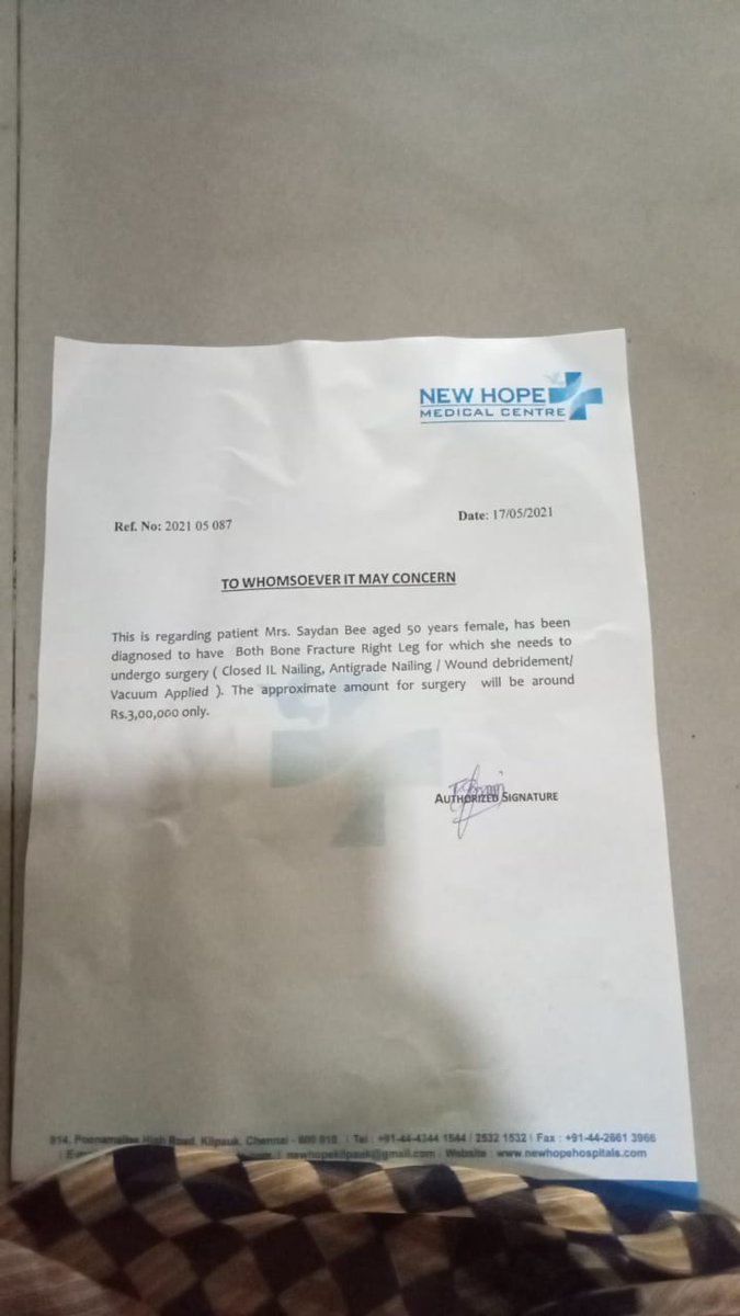 Bhadhu7Md's tweet photo. Hon.@CMOTamilnadu Iyya Vanakam...My Aunt Was Accident Yesterday In https://t.co/Lvb7HQ0IGJ.operative lorry
She admitted in @NewHopeHospital They Asking 3laks for surgery they unable to pay this much of money...so kindly Do help them From Government fund pls help them Iyya... https://t.co/lxs48vMFLM