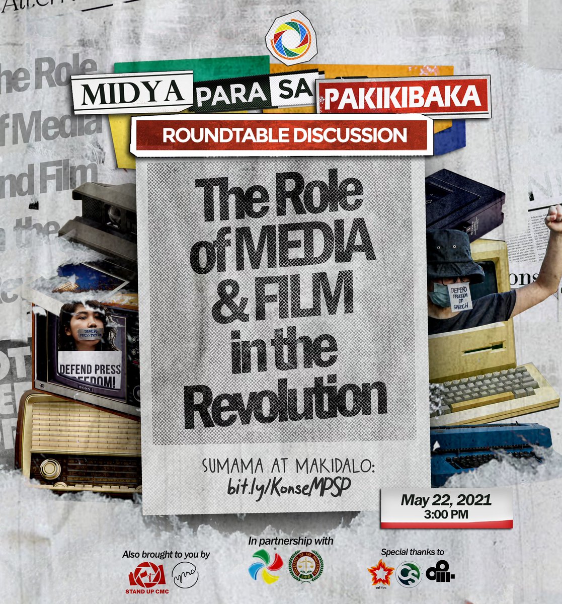Sa pagbabalik-tanaw sa nagdaang pakikibaka ng masa, malaki ang parteng ginampanan ng midya at pelikula sa paghihikahos na dinanas ng mga Pilipino.

#MidyaParaSaPakikibaka