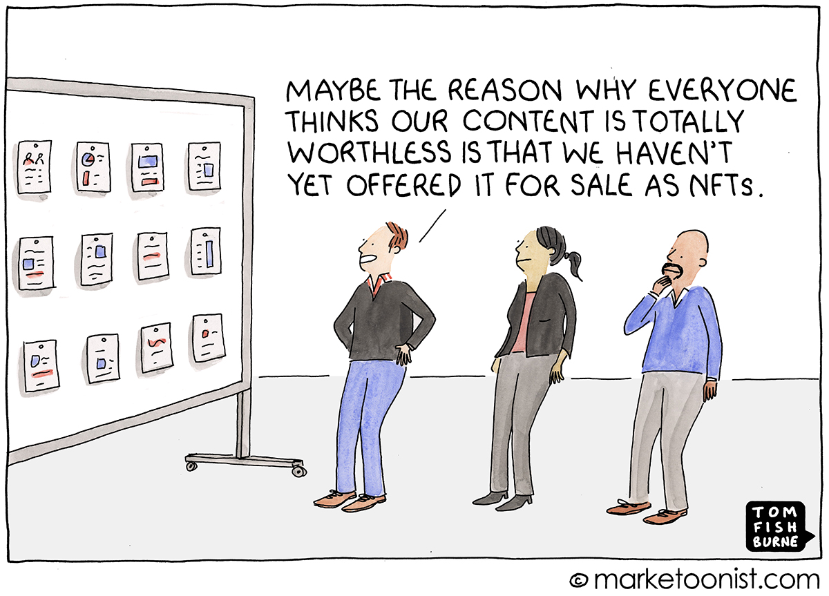 chiefmartec's tweet photo. The NFT Bandwagon https://t.co/j0WGj8ooVF by @marketoonist #martech https://t.co/Sg5HEwuPlJ