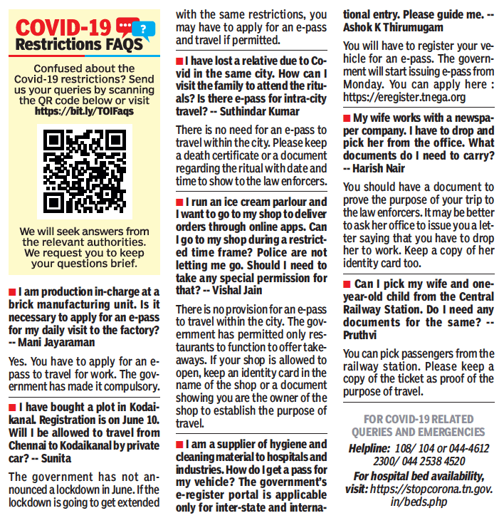 TOIChennai's tweet photo. During these tough times, we’re here to help you stay informed. Send us your queries by visiting https://t.co/GYiN4T7p3t &amp; we’ll get these answered by concerned authorities

Select answers will be published everyday in The Times of India newspaper
#COVID19 #covidfaqs #Covid19FAQs https://t.co/JZVx0IAj4c
