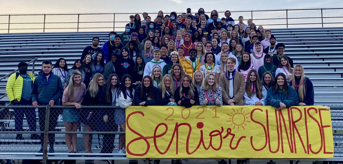 Class of 2021: this picture makes us realize how much we missed having you in the bleachers this year. You set such a great example for schools across the State and our future Hawks with your two "Battle of the Fans" finalists recognition. Thank you.