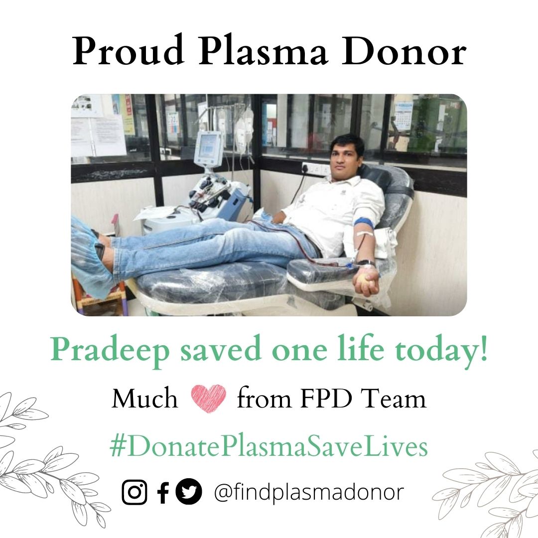 One more life saved.

Thanks much, Pradeep! ❤️

#findplasmadonor #DonatePlasmaSaveLives #LetsDoIt #IndiaFightsCOVID19 #StayStrongIndia #GujaratFightsCovid19 #letsdoitgujarat #gujaratisgoinggadad #covidfreeindia