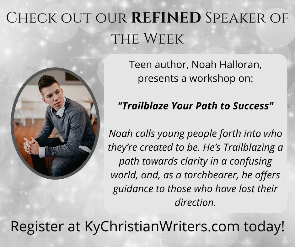Join previous KCWC TEEN attendee who landed a contract and published his book as a result as he talks about Trailblazing Your Path to Success.

#KCWC2021 #KentuckyChristianWritersConference #christianwritersconference #kychristianwriters