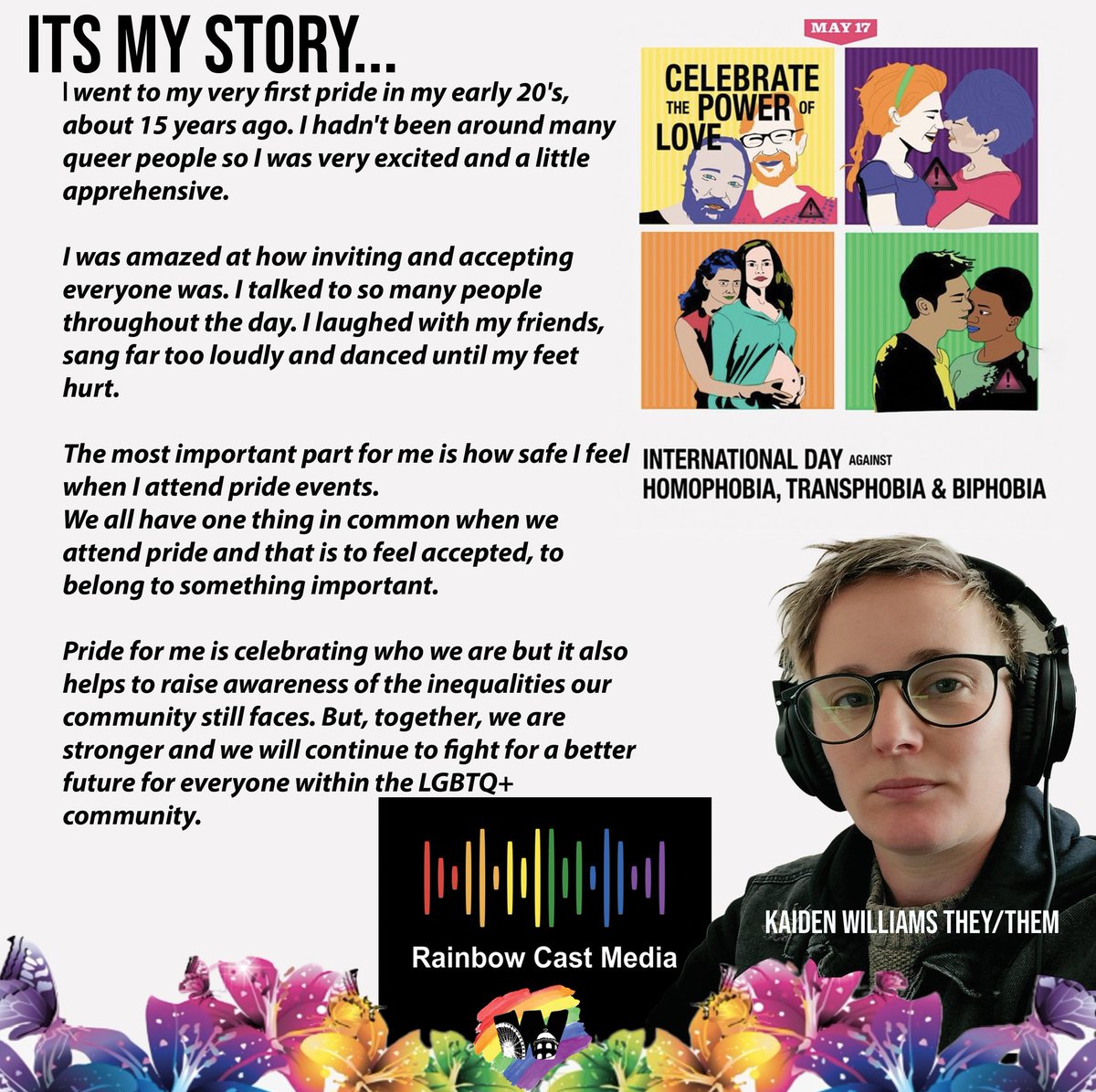 rainbowmediauk's tweet photo. Here are our stories on why pride matters on international day against Homophobia, Transphobia and Biphobia. We at @rainbowmediauk are so excited to be joining the team @PrideWorthing 🌈 on 10th July 2021. Tickets are on sale now. More info incoming VERY soon from us 😁 https://t.co/H0098iGR1v