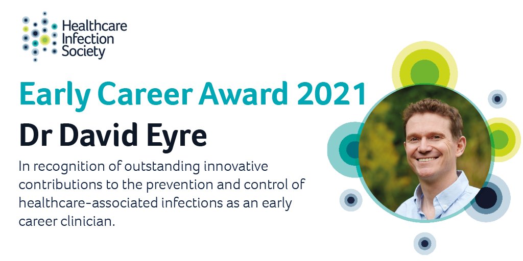 HIS_infection's tweet photo. We are delighted to announce @drdavideyre as the recipient of the HIS Early Career Award 2021.

Dr Eyre is Honorary Consultant in Infectious Diseases and Medical Microbiology at @OUHospitals, Associate Professor at @Oxford_NDPH and a Robertson Foundation Fellow at @bdi_oxford https://t.co/0VTpwG6Kyy