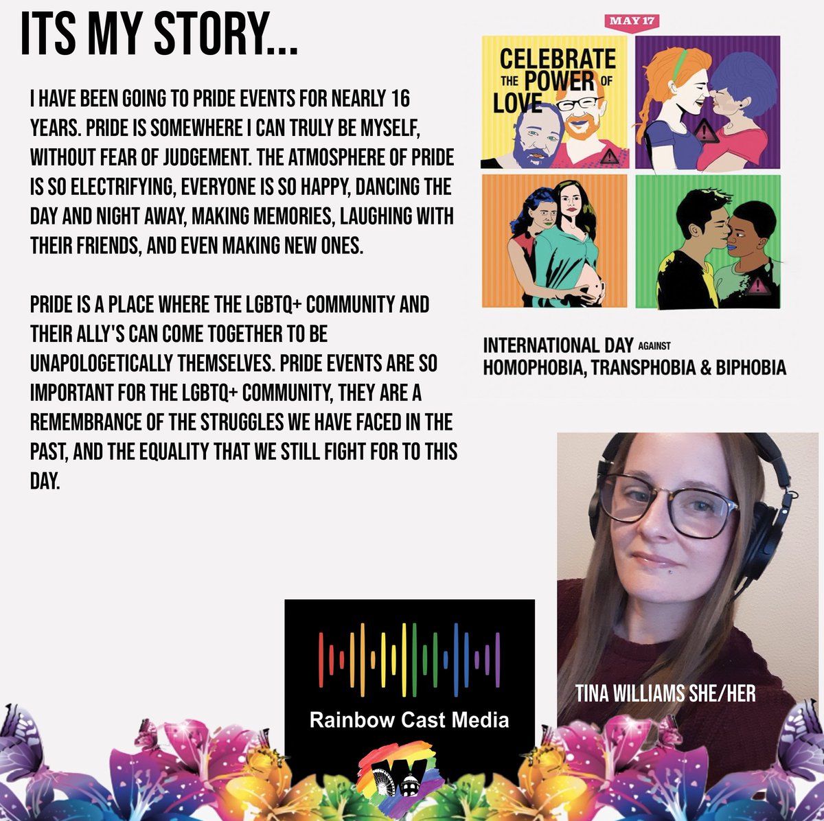 rainbowmediauk's tweet photo. Here are our stories on why pride matters on international day against Homophobia, Transphobia and Biphobia. We at @rainbowmediauk are so excited to be joining the team @PrideWorthing 🌈 on 10th July 2021. Tickets are on sale now. More info incoming VERY soon from us 😁 https://t.co/H0098iGR1v