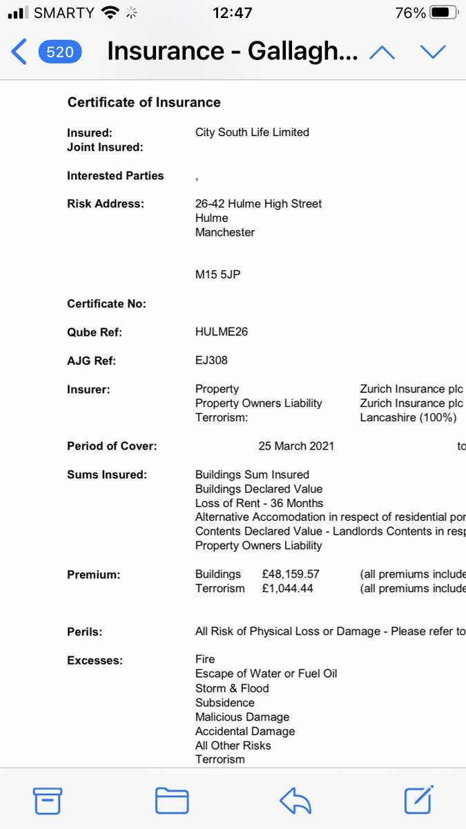 🔥🏢💔 Our building has been fitted with a joined alarm, yet our insurance has just tripled! Insurance claims have remain the same in history <a href="/BorisJohnson/">Boris Johnson</a> <a href="/RobertJenrick/">Robert Jenrick</a> <a href="/RishiSunak/">Rishi Sunak</a> <a href="/team_greenhalgh/">Stephen Greenhalgh</a> racketeering in the insurance industry still continues!