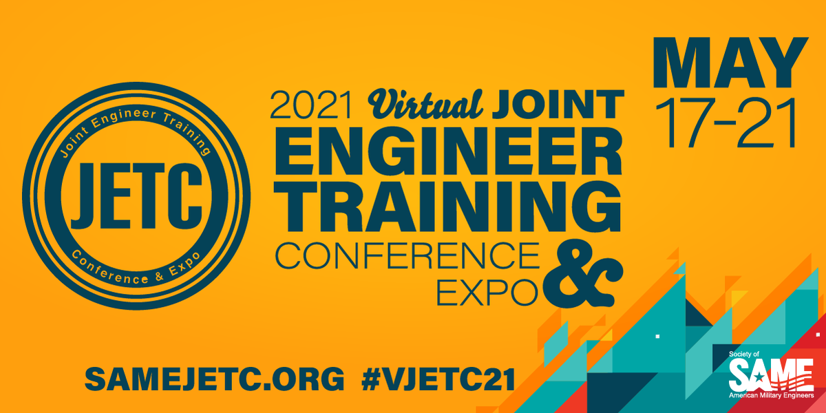 SAME_National's tweet photo. It's the week of #VJETC21 and there's still time to register for the event! Save your virtual seat for the event where you can earn up to 64 PDH credits, participate in virtual networking, spectate the Warfighter Seminars, explore a virtual exhibit hall and so much more! https://t.co/WGEyUqkYE8