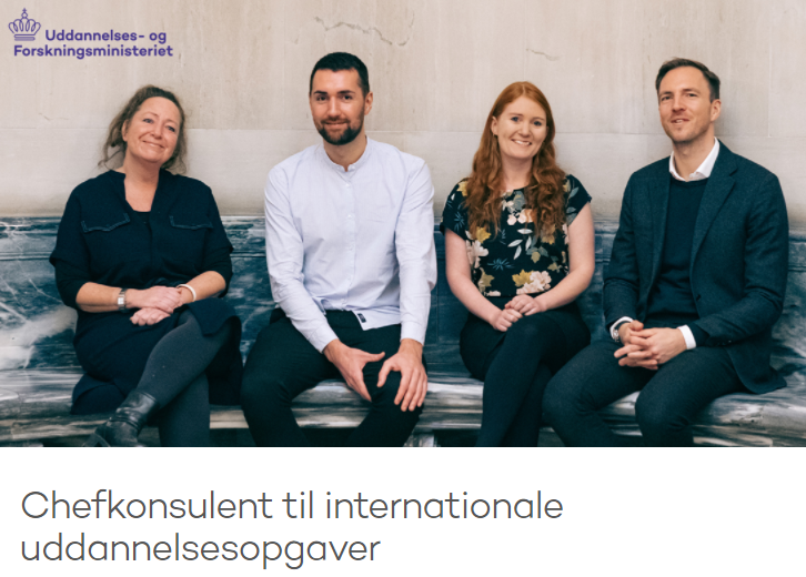 AnneMygindB's tweet photo. UFM søger en chefkonsulent til kontoret for Internationale Uddannelsesprogrammer. Han/hun skal engagere sig i uddannelsesudvikling og internationalisering og være stærk i samarbejde og koordination: https://t.co/O5fZLGFC8z #universitet #Erasmus #UC #uddannelse https://t.co/9Zfc9UMxLL