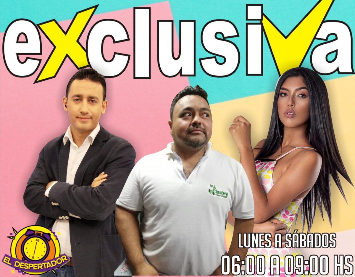 exclusivafm1037's tweet photo. Desde hoy con equipo completo
Team #ElDespertador ⏰
#Ulises_Alejandro
#AdelitaAlonso
#JulioCaballero https://t.co/xrm4Iech0j