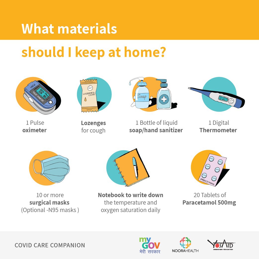 MyGovIndia (@mygovindia) on Twitter photo Here’s the list of things that should be readily available at home during such critical times of the #COVID-19 pandemic. In case of any symptoms, consult your doctor immediately. #IndiaFightsCorona
<a href="/NooraHealth/">Noora Health</a> <a href="/MoHFW_INDIA/">Ministry of Health</a> <a href="/PMOIndia/">PMO India</a> <a href="/PIB_India/">PIB India</a> <a href="/MIB_India/">Ministry of Information and Broadcasting</a> Here’s the list of things that should be readily available at home during such critical times of the #COVID-19 pandemic. In case of any symptoms, consult your doctor immediately. #IndiaFightsCorona
<a href="/NooraHealth/">Noora Health</a> <a href="/MoHFW_INDIA/">Ministry of Health</a> <a href="/PMOIndia/">PMO India</a> <a href="/PIB_India/">PIB India</a> <a href="/MIB_India/">Ministry of Information and Broadcasting</a>