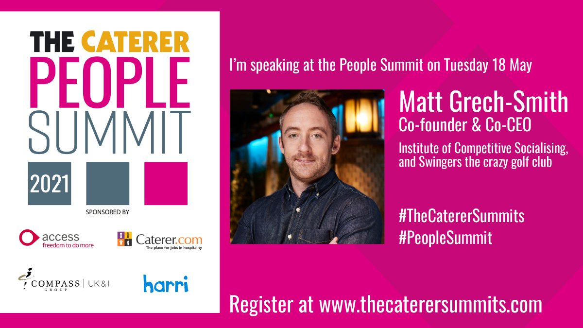 Register to hear <a href="/MattGrechSmith/">Matt Grech-Smith</a> of Competitive Socialising and <a href="/SwingersLDN/">Swingers - the crazy golf club</a> will join the #PeopleSummit tomorrow to discuss the new people and culture landscape, register here: bit.ly/3u2mXEZ