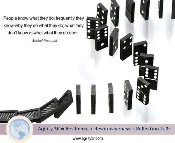 <a href="/axbom/">Per Axbom</a> One of my favorite insights from #Foucault :
People know what they do; frequently they know why they do what they do; but what they don't know is what what they do does. 

#systemsthinking #scenarios <a href="/Agility3R/">Agility3R #a3r</a> #a3r