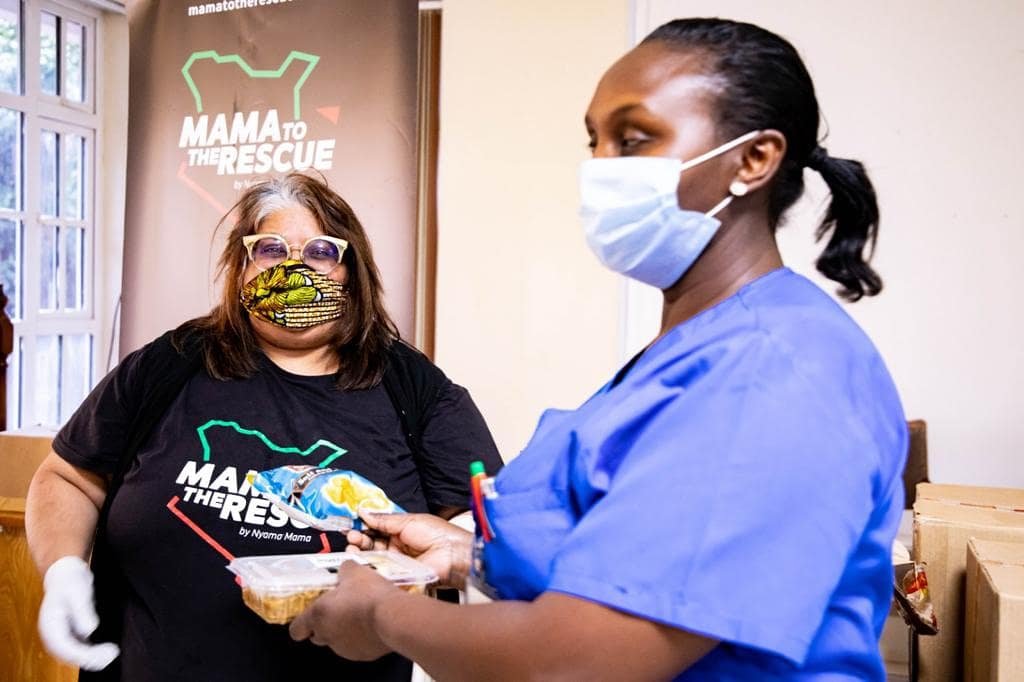 MuthuriKinyamu's tweet photo. Meet @ninashanghavi, or mama as she is popularly known. When Coronavirus arrived in Kenya, Nina and her husband @JayShanghavi sprang into action to launch @MamaToTheRescue in April of 2020 to serve high-quality, nutritionally balanced food daily 
https://t.co/KPXMx3kH4z

#Sisonke https://t.co/UqypQKl3w5