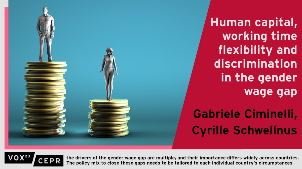 VoxEU (@voxeu) on Twitter photo The drivers of the #gender #wagegap are multiple, and their importance differs widely across countries. The #policy mix to close these gaps needs to be tailored to each individual country’s circumstances
<a href="/GCimins/">Gabriele Ciminelli</a>, Cyrille Schwellnus <a href="/OECD/">OECD ➡️ Better Policies for Better Lives</a> <a href="/OECDeconomy/">OECD Economics</a>
ow.ly/Jh0250ENHCc The drivers of the #gender #wagegap are multiple, and their importance differs widely across countries. The #policy mix to close these gaps needs to be tailored to each individual country’s circumstances
<a href="/GCimins/">Gabriele Ciminelli</a>, Cyrille Schwellnus <a href="/OECD/">OECD ➡️ Better Policies for Better Lives</a> <a href="/OECDeconomy/">OECD Economics</a>
ow.ly/Jh0250ENHCc