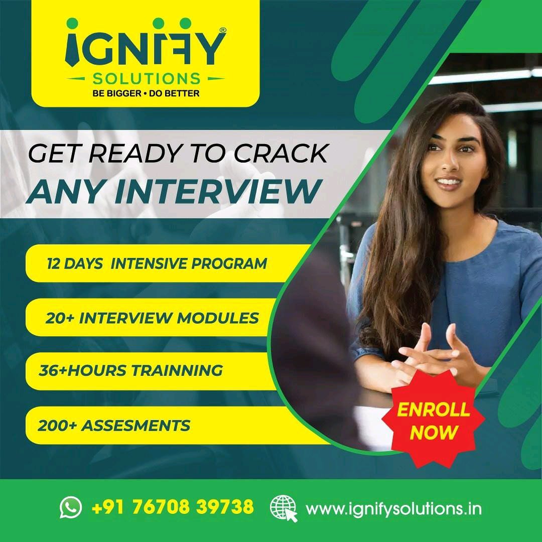 IgnifyS's tweet image. Get job ready with ignify solutions!!
Do put in your comments and get connected.

#Interviews #campusinterviews #placementtips #job #placement2021 #interviewtips #colleges #institutions #education #ignify #jobsin2021