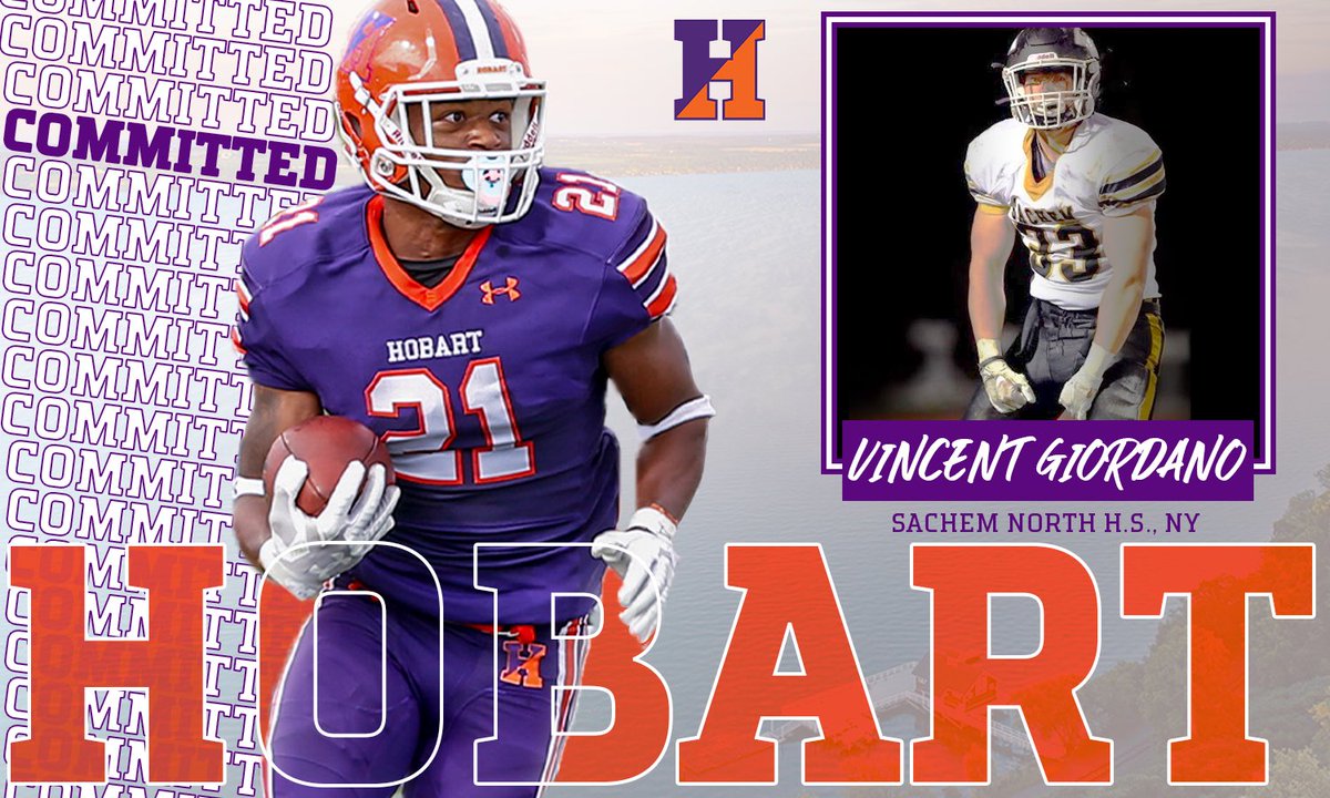HobartFootball's tweet photo. Welcome to the Hobart Football Family!

🖋 Vincent Giordano
🎓 Sachem North High School
🌎 New York 
🏈 Linebacker

#TheHobartWay https://t.co/qMN5OXrvAA