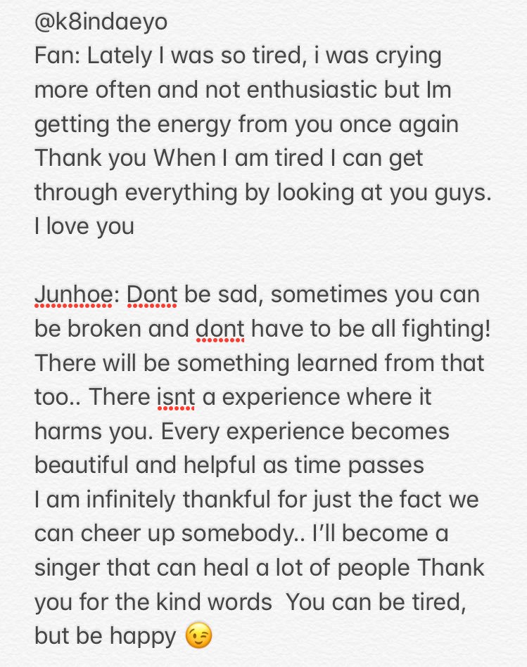 koothistle's tweet photo. "I am infinitely thankful for the fact we can cheer up somebody... I'll become a singer that can heal a lot of people" - Koo Junhoe

[a SINGER that can heal a lot of people]
#JUNHOE #구준회 #iKON #아이콘
@tkwpcnfak @YG_iKONIC https://t.co/GDjQX1pD4a