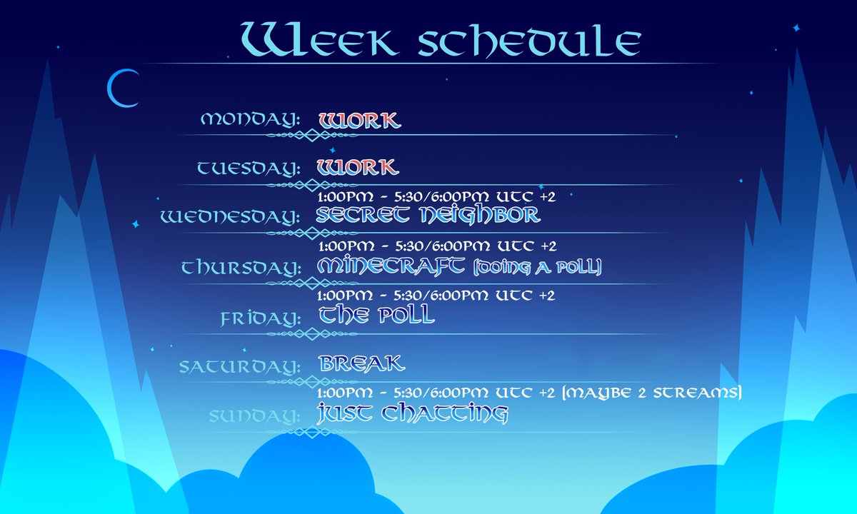 itimora's tweet photo. Here is the week so far everyone~ ✨💙🐉

#streamer #ItimoraART #itimora #VTuberEN https://t.co/WKw9fELhap