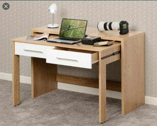 Guess who's back...!!
Seville White Gloss/Oak Slider Desks are back in stock. Priced at €139 with FREE county-wide delivery.

Call Mobile phone 0749121064 to order now!