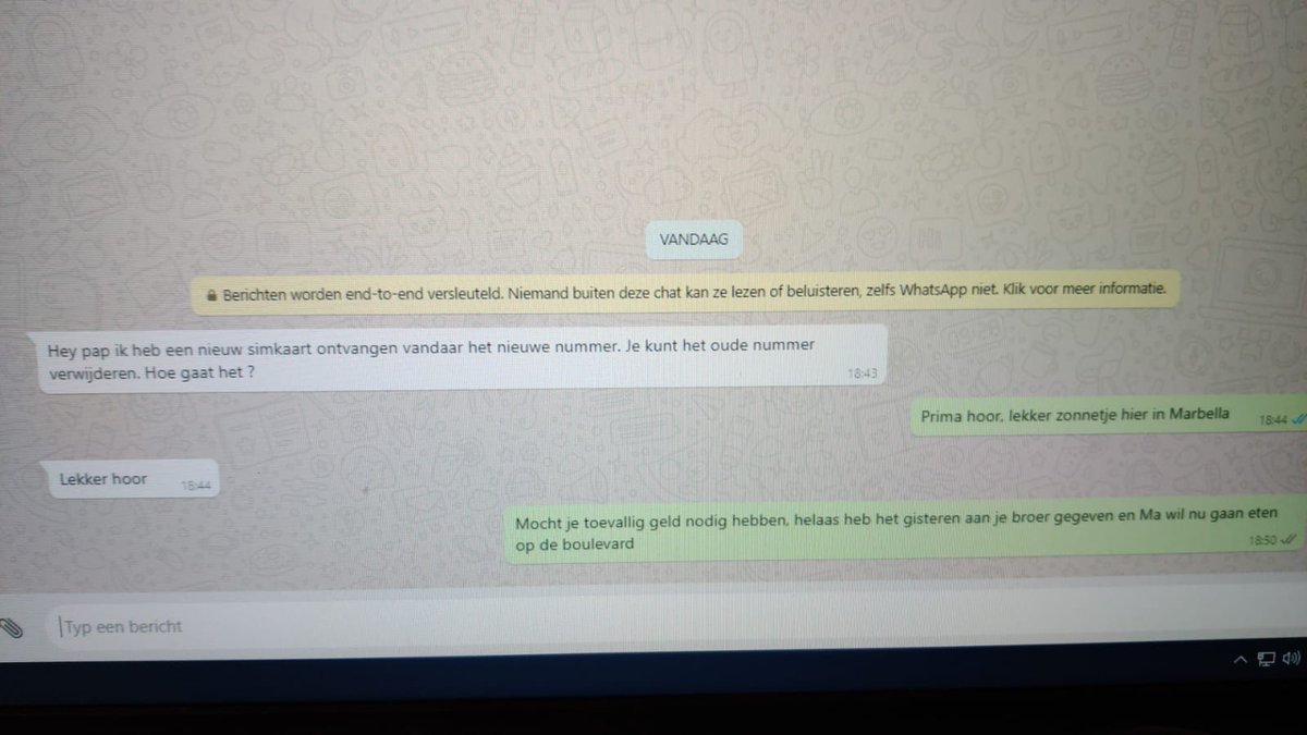 Heb mijn verdwalen zoon gevonden, wat mooi.... #Whatsappfraude
