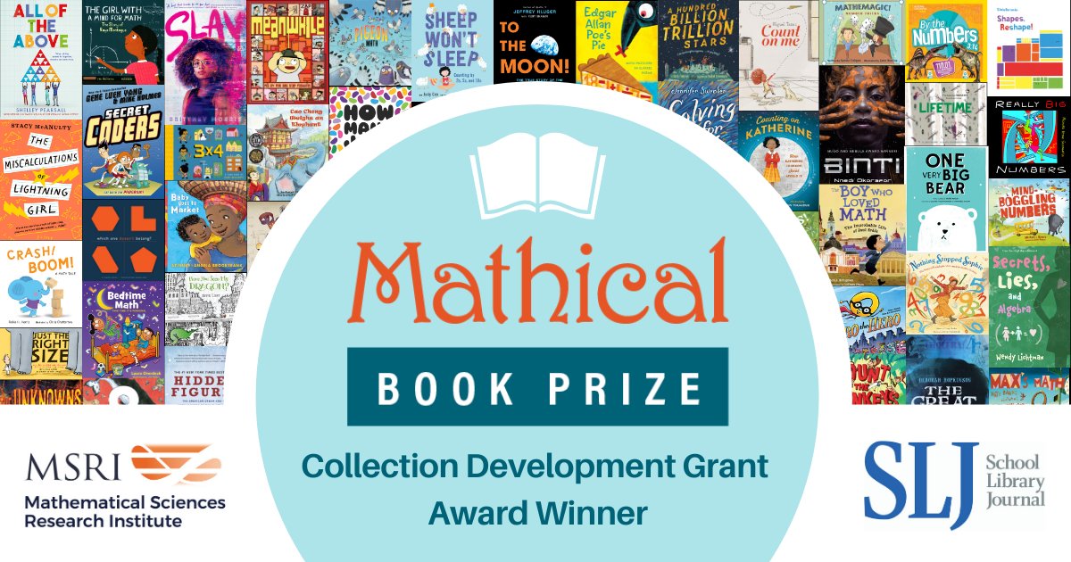 We're excited to announce that our school has been awarded a Mathical Book Prize Collection Development Award by @mathmoves and @sljournal to expand our collection of award-winning #mathicalbooks! You can check them out when school returns, or anytime at mathicalbooks.org.