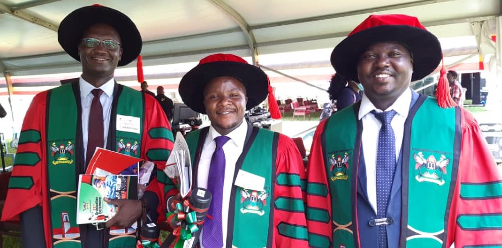 MUIIPlus's tweet photo. Huge Congrats to our PhD graduates Drs. @sanyarichard, @jiramiot and Stephen Tukwasibwe. You have made us proud. @MUIIPlus family celebrates with you. Shine on! @AlisonEUganda @AESA_Africa @AASOpenRes @MRC_Uganda @UVRIug @UVRI_IAVI @MakCHS_SOM @ekakooza @cresswell_fiona https://t.co/z5Fc1Z3x9Q