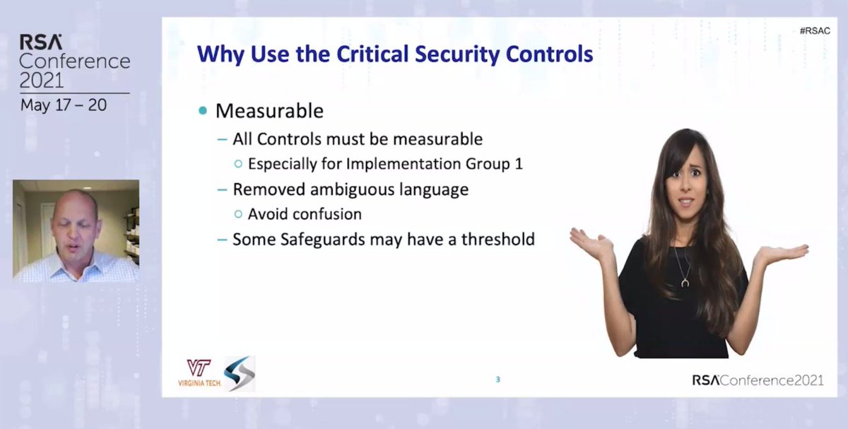 CISecurity's tweet image. With #CISControlsv8 each Safeguard is focused on measurable actions, and defines the measurement as part of the process. #RSAC @russelleubanks