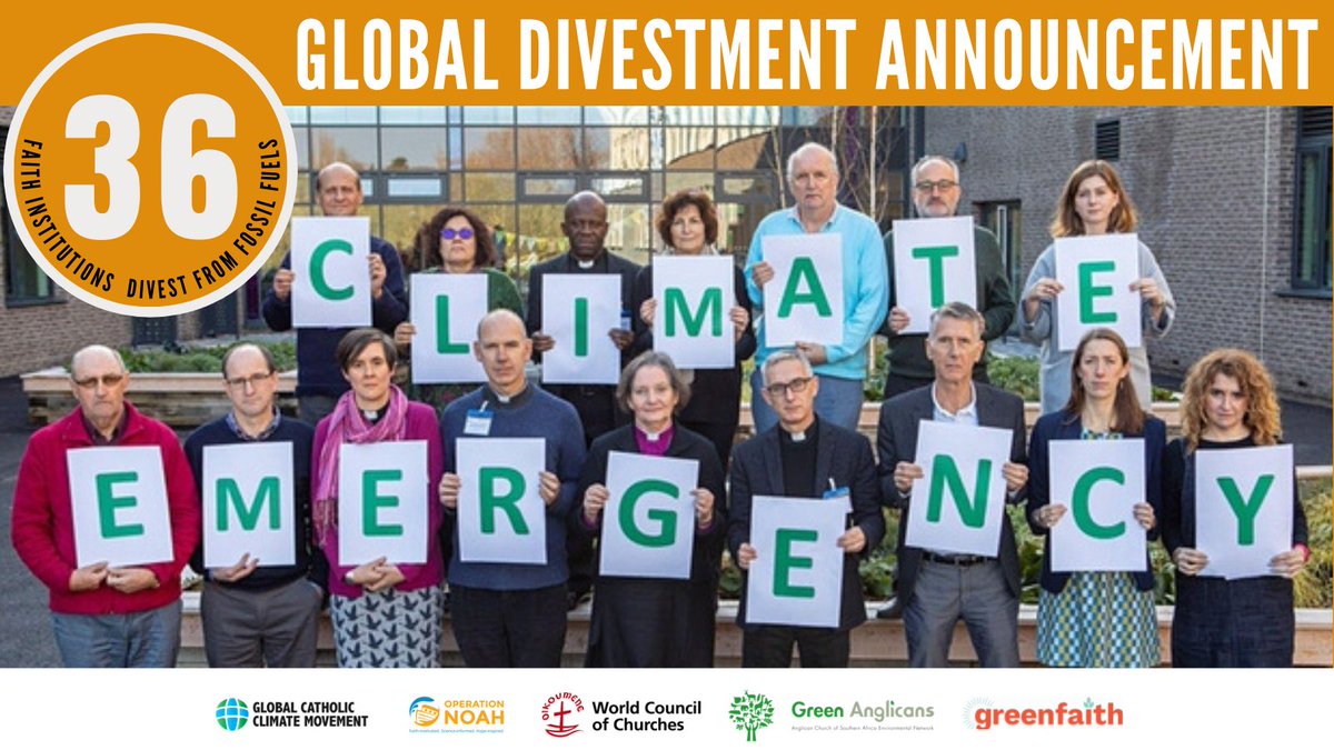 BREAKING: A global coalition of 36 faith institutions from 11 countries just announced their divestment from fossil fuels and call for a #JustRecovery ahead of @G7 and @COP26.

brightnow.org.uk/news/global-fa…

@CathClimateMvmt @OperationNoah @Greenanglicans @Oikoumene