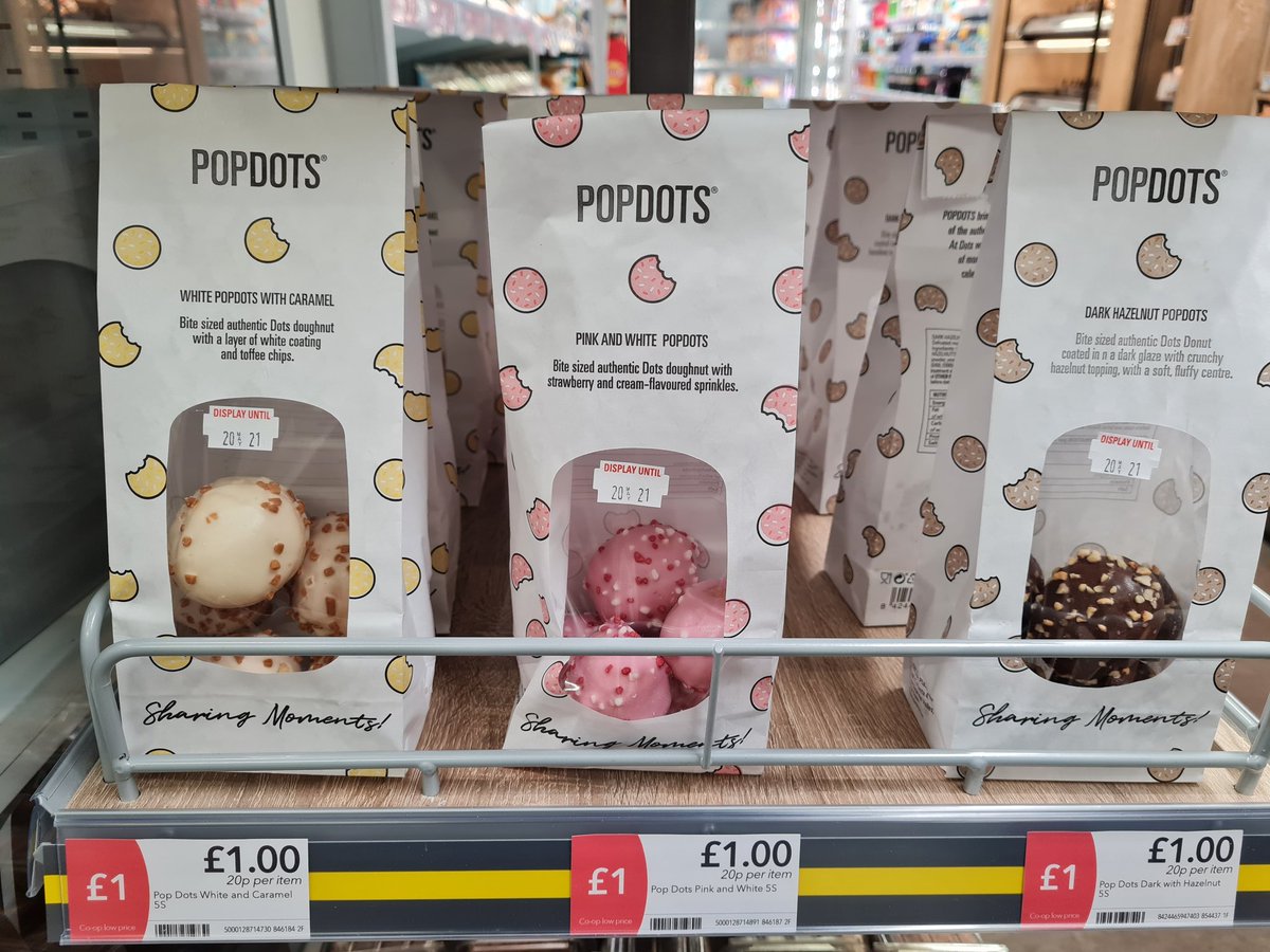 Calling all doughnut lovers 🍩

New in to store  ...... Popdots!!! 

These lovely doughnuts bites are only £1