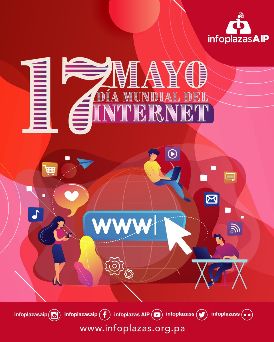 Hoy se celebra el #DíadeInternet con el objetivo de dar a conocer las posibilidades que ofrecen las nuevas tecnologías y promover el acceso a la #Red