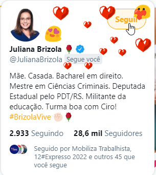 RedeCiro's tweet photo. Sigo de volta? Sim, com certeza ou sem dúvida alguma? @JulianaBrizola #AMaeTaOn
#Ciro12 #RedeCiro #TurmaBoa #PND #Ciro2022 #AgoraECiro #TodosComCiro #CiroGomes #CiristaSegueCirista @cirogomes @Ciro_2022 @VemPraMassa https://t.co/zQQT1zZ5rP