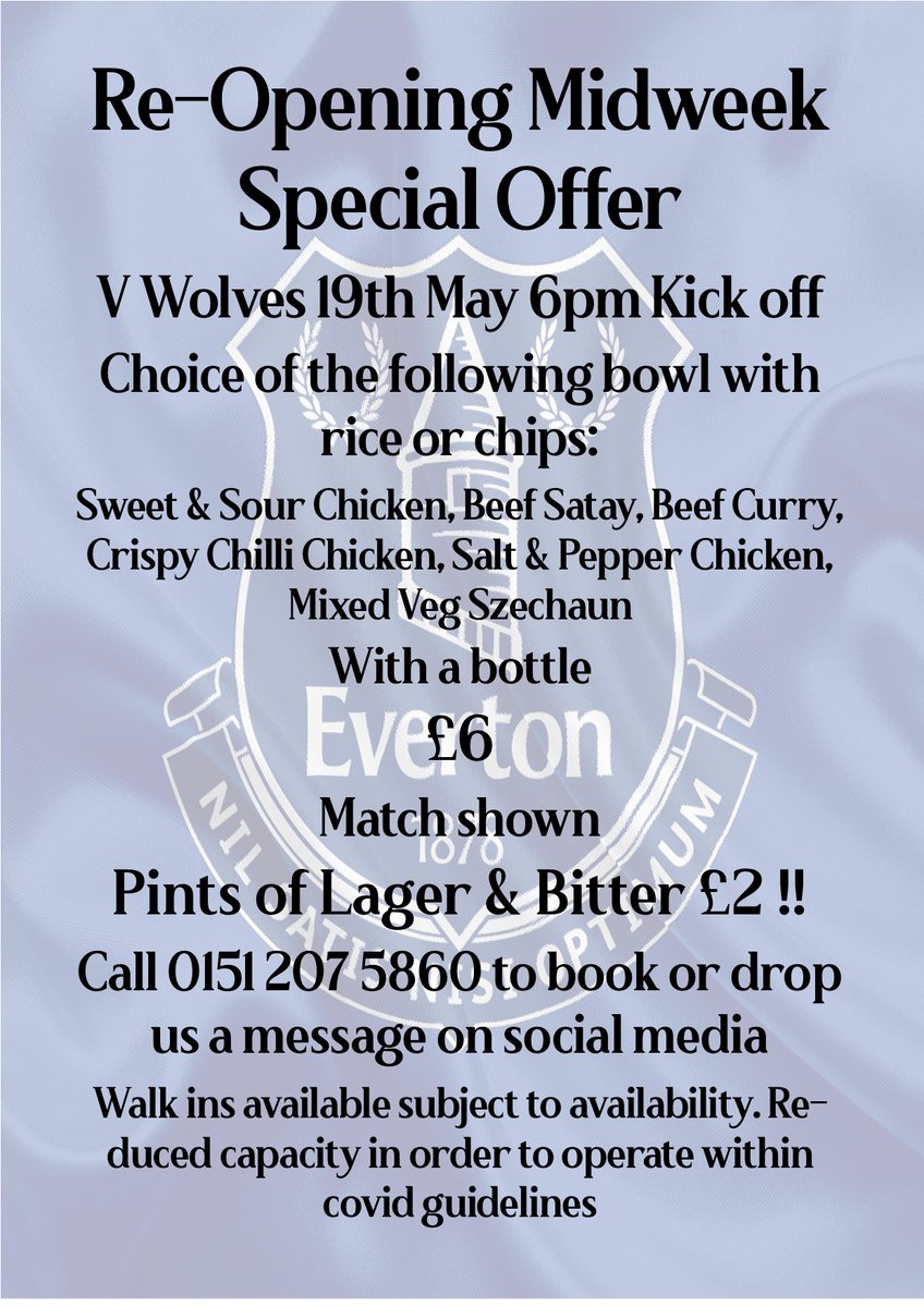 As disappointing as everton were yesterday there's only two left and on the brightside at least we can watch them inside and with some great drinks offers