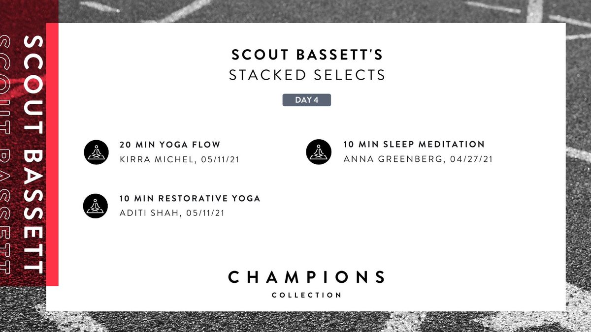 onepeloton's tweet image. Breaking records starts with breaking a sweat– and @ScoutBassett is here to push you to your goals. Add her curated stacks to your weekly lineup and find all the classes in the #ChampionsCollection now.