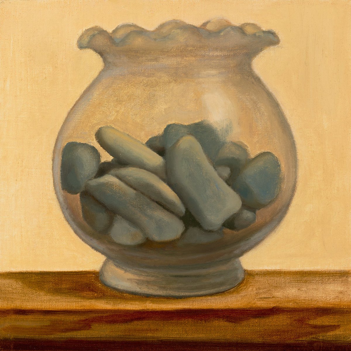 pathalsell's tweet photo. Throwback to a few years ago... blue river stones in a glass bowl #oilpainting #fineart #stilllifepainter https://t.co/HW0aaMnhuw
