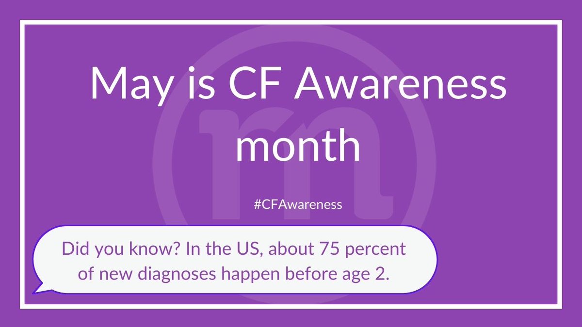 Raremark_CF's tweet photo. Did you know? In the US, about 75 per cent of new diagnoses happen before the age of 2.
#CFAwarenessMonth #CF #CysticFibrosis #CFMonth https://t.co/hVQghI7n7A