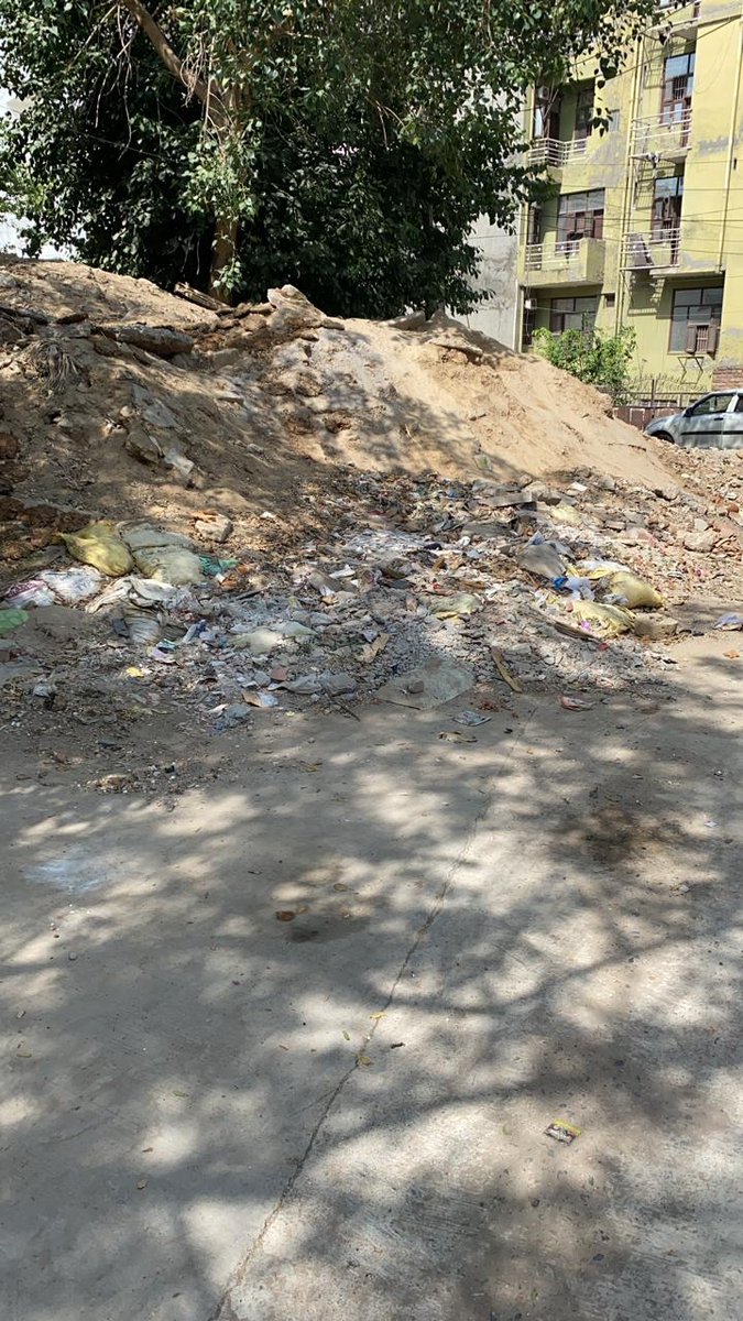Sir 
<a href="/mlkhattar/">Manohar Lal</a>
 
<a href="/cmohry/">CMO Haryana</a>
 
<a href="/MunCorpGurugram/">MCG</a>
 constructed the Road in village Sukhrali Gurugram near Talab but left the Constrution waste Now due to open Constrution material left there so much dust in air and public facing problem in breathing. That’s what #MCG doing