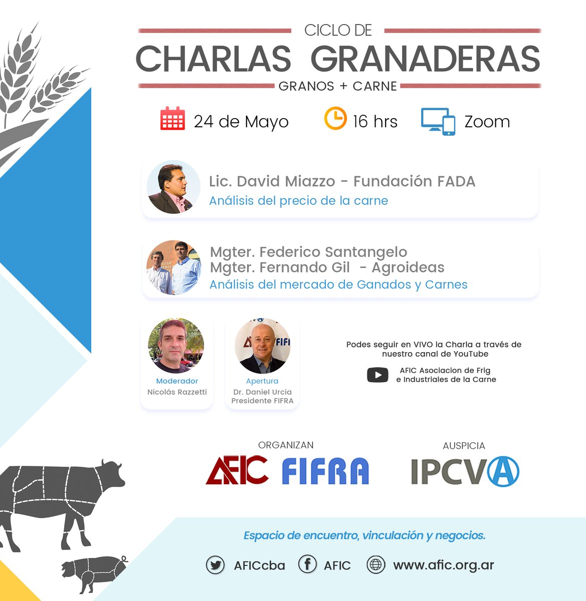 🗣️ Charla Granadera 🗓️ Lunes 24 de Mayo  🕜 16 hrs 💻 Vía Zoom
Link Inscripción: forms.gle/w3g6hfcyiMdNWf…